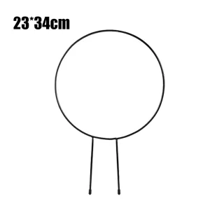 1Pc Garden Plant Support Stake Stand Round Vine Climbing Rack Ironheart-Shaped Flower Plant Trellis Support Frame Garden Tools