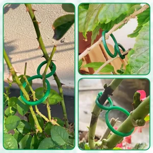 50Pcs 8 Word Buckle Vine Tying Clips Ring Fixing Bracket Garden Plant Holder Tools Garden Decorations Plant Climbing Wall Clips
