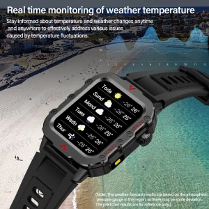LAXASFIT 2025 New Smart Watch Men's Outdoor Watch 1.85 inch Voice Assistant Bluetooth Call with LED Flashlight Smart Watch