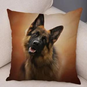 Shepherd Dog Print Decorative Pillowcase Living Room Office Ornaments Home Pillowcase