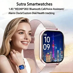 2026 Women Smart Watch Fitness Clock Sports Heart Monitor Smartwatch Bluetooth Call Music Playback 1.83'' Surprise Gift Watches