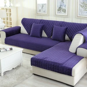 Flannel Sofa Cushion General Non-Slip Thickened Warm Living Room Sofa Backrest Cover Plush Plaid Seat Cushion Sofa Armrest Towel