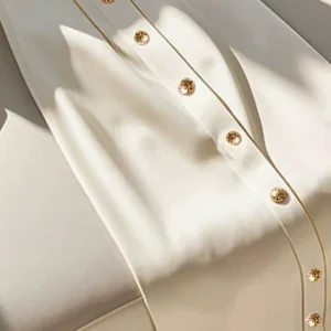 Women's Elegant Simple Round Neck Single Breasted Short Sleeve Belt Midi Dress women dress Women's Elegant Beige Midi Dress