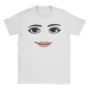 Novelty Robloxs Face Game Meme Graphic T Shirts Men Women Fashion Short Sleeve T-shirts Unisex High Quality Tops