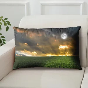 Internet-Famous Moon Pillow with Starry Night Scene, Single-Sided with Core, Pillowcase, Cushion Cover