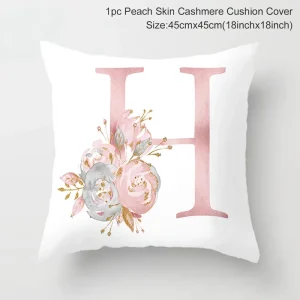 45x45cm Pink Letter Cushion Pillowcase Decorative Sofa Polyester