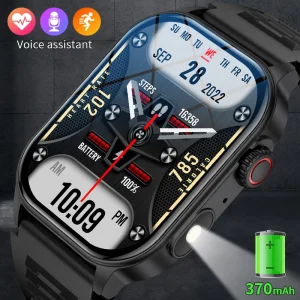 LIGE Outdoor Smart Watch Men Bluetooth Calling Fitness Tracker Heart Rate Sleep Health Monitoring LED Flashlight Smartwatch 2026
