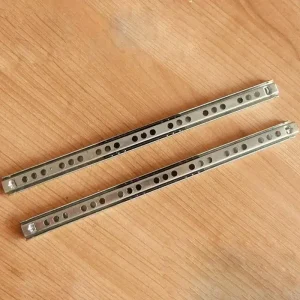 1Pair Drawer Steel Ball Rail Slide Drawer Ball Guide Two Sections 17mm Wide Steel Fold Furniture Hardware Fittings