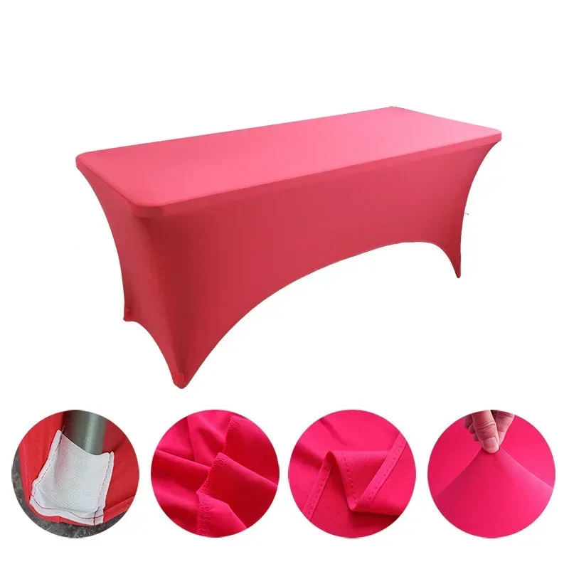 6FT 8FTSpandex Tablecloth High Stretch Wedding Hotel Birthday Table Cover for 4ft 5ft 6ft 8ft Folding Table Cocktail Tablecloth - Image 31