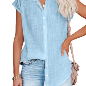 Summer Solid Cotton Linen Shirt Women's Clothing Casual Short Sleeve Tops Tee Ladies T-Shirts Blusas Thin Loose T Shirt Woman