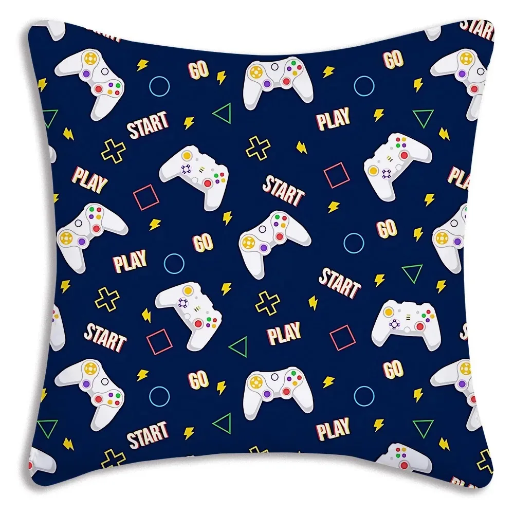 Cool game handle printed pillowcase, bedroom room decoration, game hall sofa chair cushion cover, decoration - الصورة 12