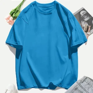 Y2K Woman 100% Cotton T Shirts Solid Color Casual T-Shirt O-Neck Summer Tops For Women Fashion Oversized Female Sportswear