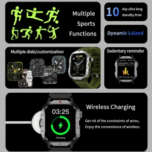 Bluetooth Call Smartwatch Electronics Military Smart Watch Digital Fitness Clock Watches Gift for Man Woman iOS Android 2025 New