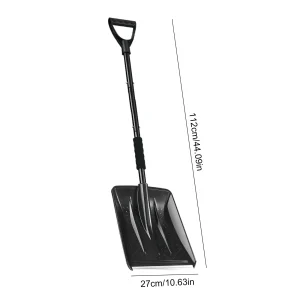 Snow Shovel with Adjustable Length D-Grip Handle Driveway Scoop Shovel for Car Snow Removal Portable for Home Garage Garden Camp