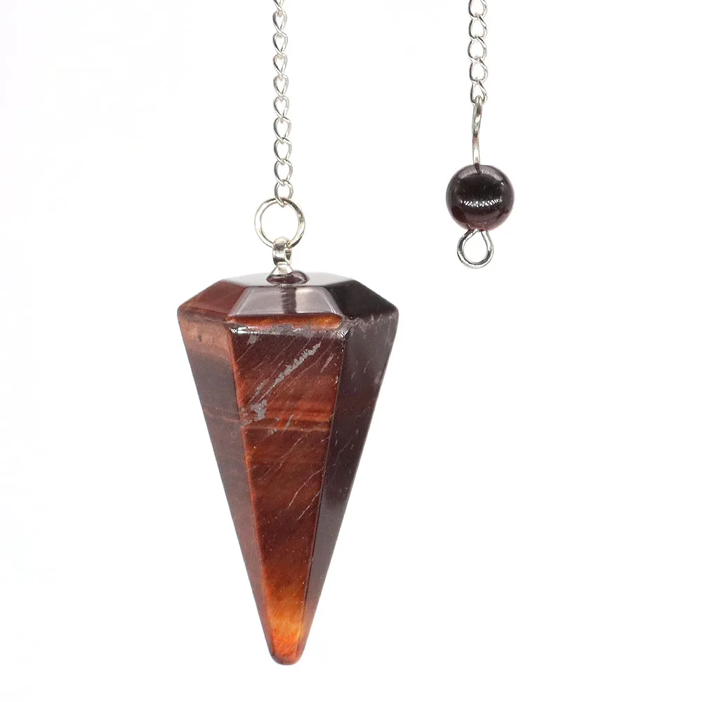 Natural Crystal Pendulums for Divination Dowsing Amethyst Pink Quartz Pendulum Reiki Healing Gem Stone Pendant Pendulos - الصورة 17