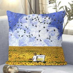 "Van Gogh - Style Impressionist Art Throw Pillow Cover"