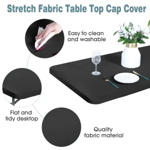 1PC Leather Elastic tablecloth Custom Square Round Table cover Waterproof dinning table cloth Protector Desk mat