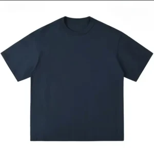 300g Thick Combed Cotton Round Neck T-shirt, Solid Color Loose Fit Simple and Casual Basic Style Suitable for Both Men and Women
