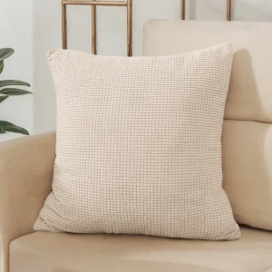 40x40 45x45 50x50 Solid Color Jacquard Pillow Cover for Sofa Office Waist Cushion Cover Home Decorative Pillowcase Decoration