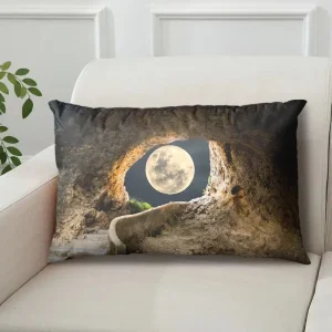 Internet-Famous Moon Pillow with Starry Night Scene, Single-Sided with Core, Pillowcase, Cushion Cover
