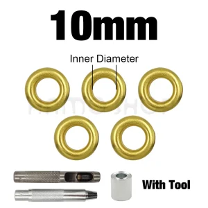 100set Gold Color Metal Eyelet Grommets With Eyelet Punch Die Tool Set For Leathercraft DIY Clothing Shoes Belt Bag Accessories
