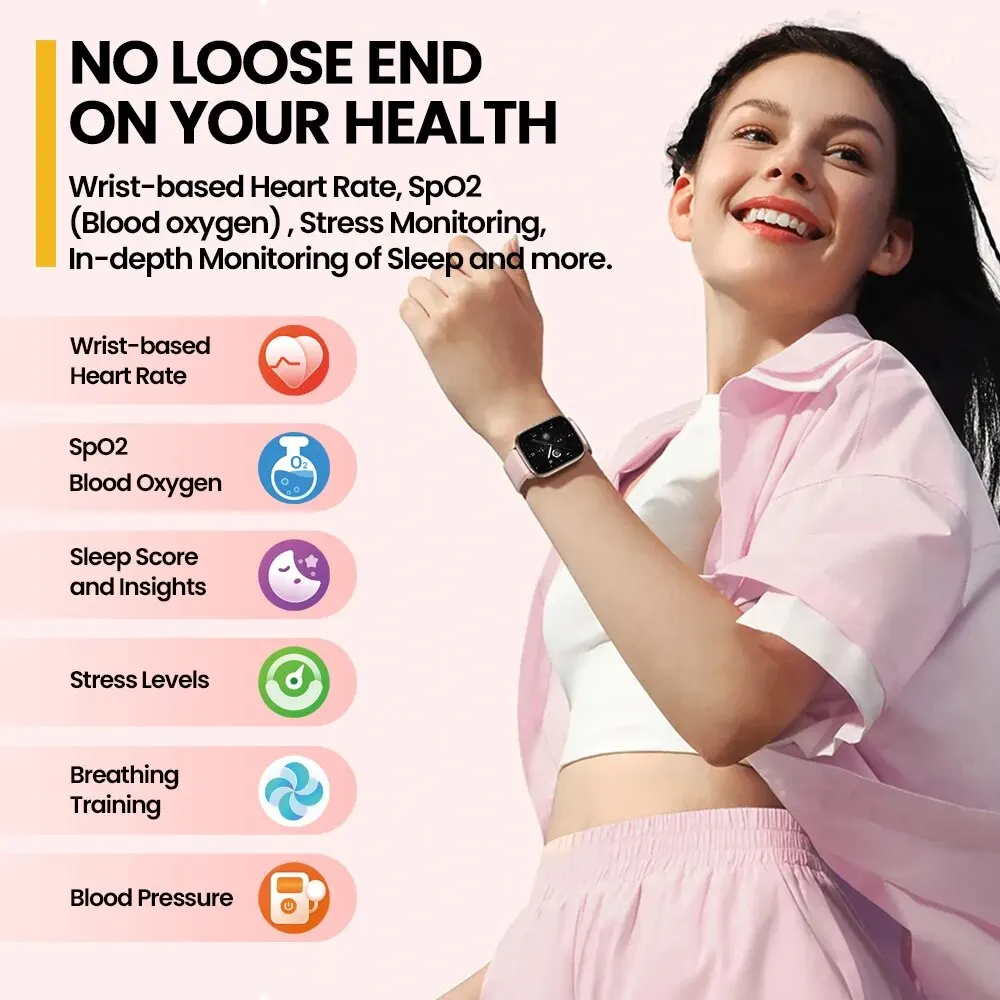 New Zeblaze GTS 3 Voice Calling Smart Watch Ultra-big 2.03'' HD Screen 24H Health Monitor 100+ Sport Modes 200+ Watch Faces - Image 3