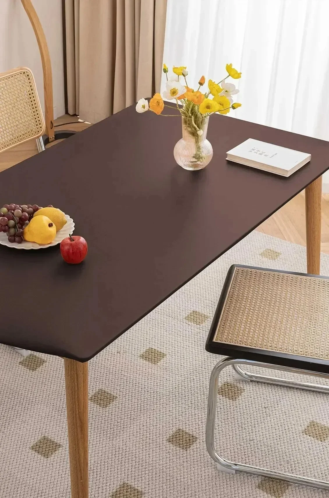 1PC Leather Elastic tablecloth Custom Square Round Table cover Waterproof dinning table cloth Protector Desk mat - Image 15