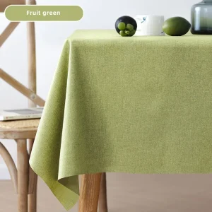 Rectangular Tablecloth Cotton And Linen Tablecloth Waterproof Oil-Proof Solid Color Cover Towel Home Dining Table Decoration