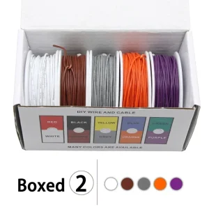 (5 Colors Mix Kit)UL1007 Wire PVC Insulation Tinned Copper Cable Stranded Electrical Line 30/28/26/24/22/20/18/16 AWG PCB Wire