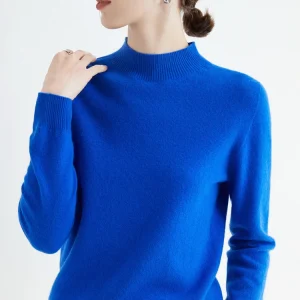 Women 100% Merino Wool Sweater For Autumn Winter  First Line Seamless Half-high Collar Pullover Basic Top OL Solid Soft Cashmere