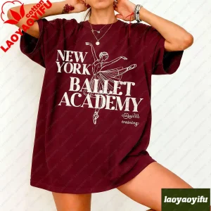 New York Ballet Graphic Tee Vintage Wash Ballerina Trendy Balletcore Apparel in My Ballet Era Gift Retro Aesthetic Pointe Shirt