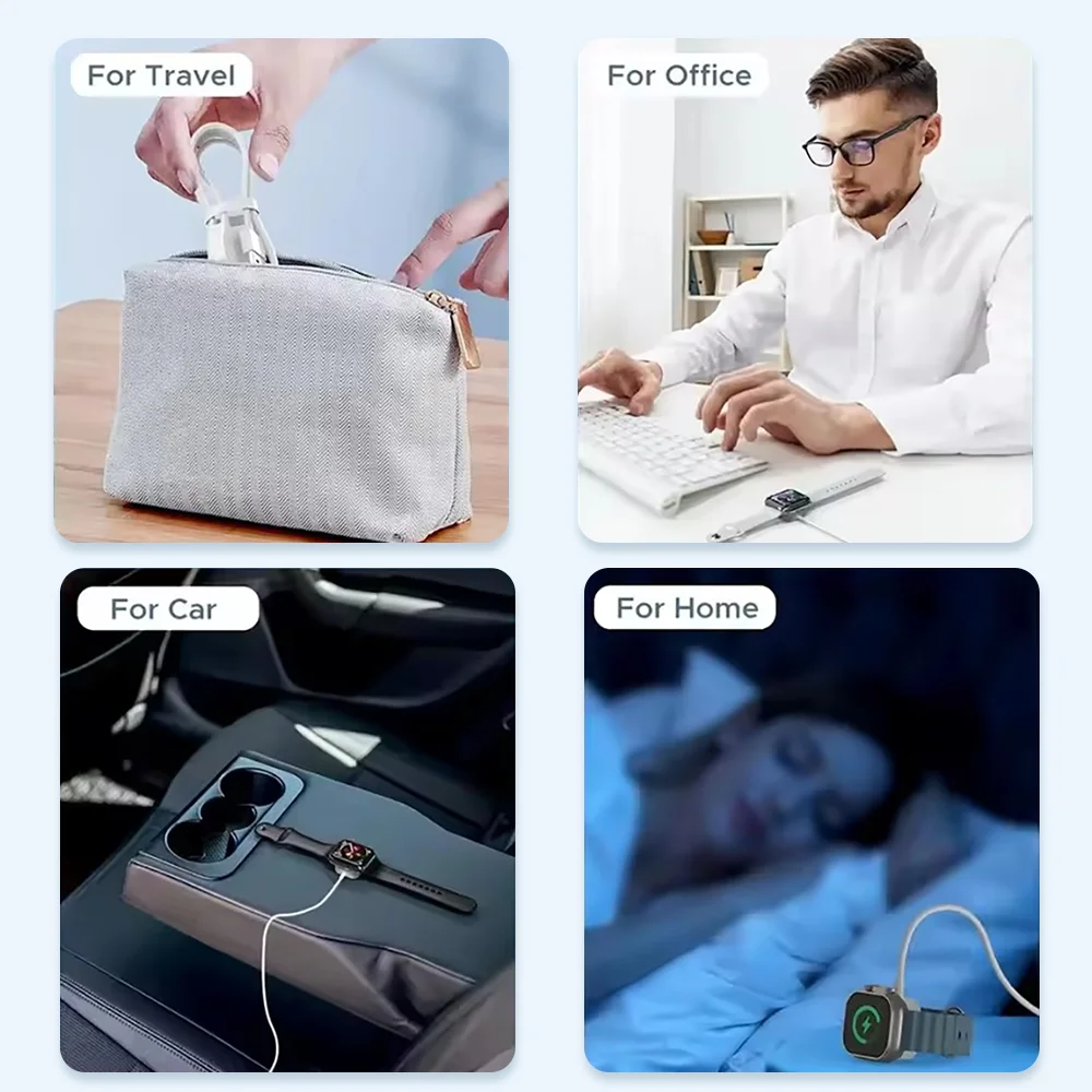 New Magnetic Wireless USB A Fast Charger Type C Charging Cable For Apple Watch Series 10 9 8 7 6 5 4 3 2 1 Ultra Edition iWatch - الصورة 6