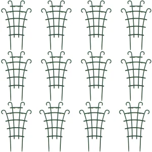 12Pcs Garden Growing Plant Climbing Trellis Potted Vegetable Trellis Reusable Vegetable Support Stake Decorative Plant Pot Cages