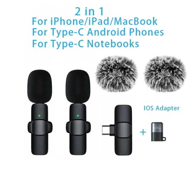 Wireless Lavalier Lapel Microphone for iPhone, iPad, Mini Video Recording Mic for Interview Video Podcast Vlog Noise Reduction - الصورة 12