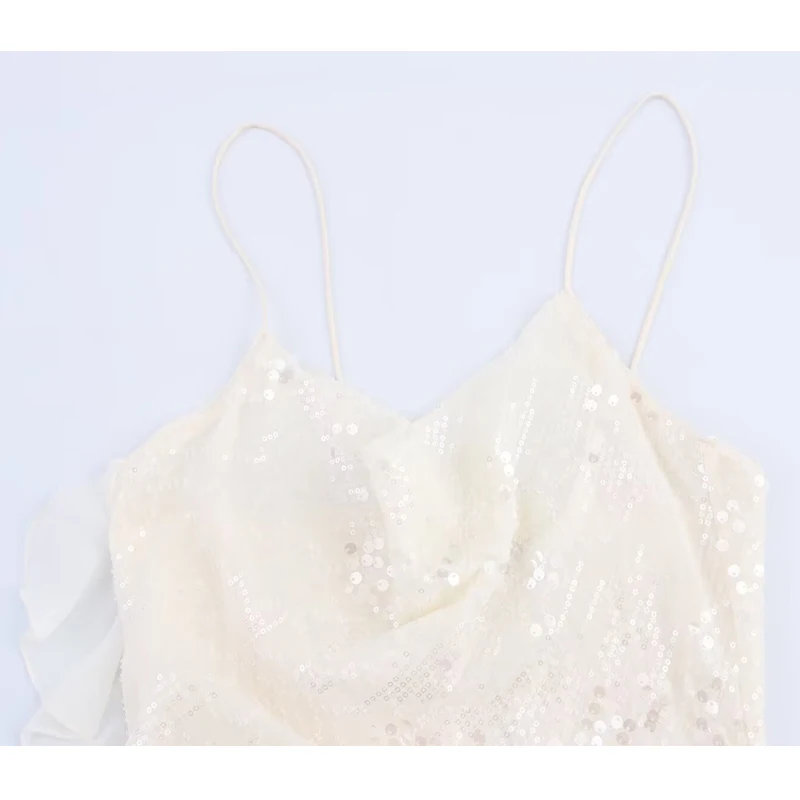 MUJER 2025 Sequin Mini Dress Woman Sexy Slip Party Dresses for Women Summer Backless Women's Dress Straps Beach Short Dresses - Image 5