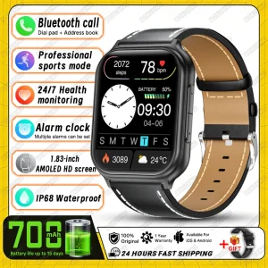 New Bip 6 Pro Smartwatch Women IP68 Waterproof Outdoor Sports Fitness Track Heart Rate GPS Track Bluetooth Call Smartwatches Men