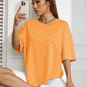 100% Cotton Solid Color Summer Womens T Shirt Street Hip Hop T-Shirts Loose Casual Short Sleeve Comfortable Fashion Tee Tops