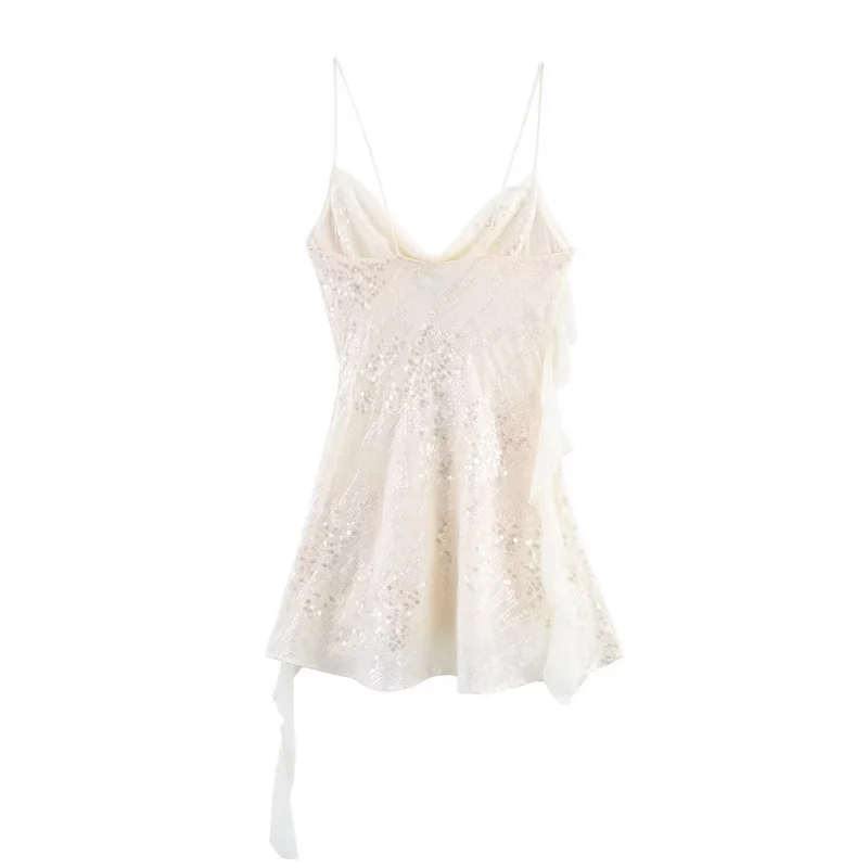 MUJER 2025 Sequin Mini Dress Woman Sexy Slip Party Dresses for Women Summer Backless Women's Dress Straps Beach Short Dresses - Image 4