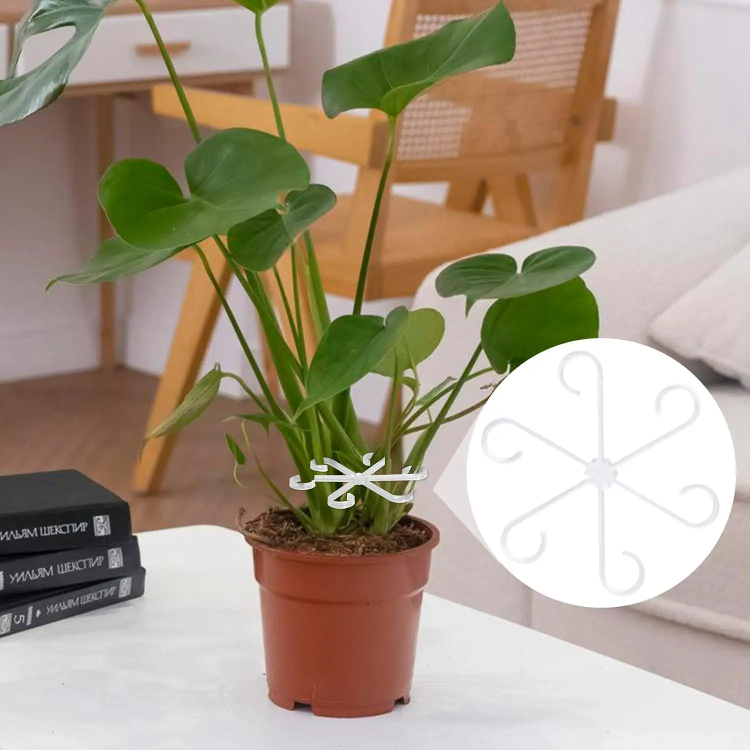 4Pcs Plant AntiToppling Support Pole Green Plant Fixator Gardening Auxiliary Branch Fixed Support Plant Stand Garden Accessories - الصورة 3