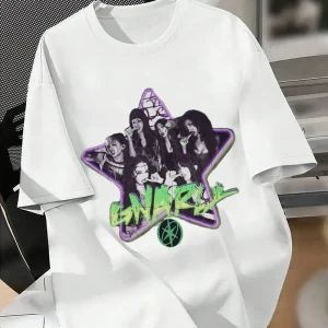 Retro Katseye Beautiful Chaos T-shirt Kpop Tee Gift for Woman Man Fashion Harajuku Kawaii T-shirt Women's Y2K Clothing