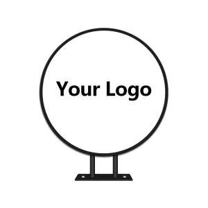 Custom Round LED Lights Box Double-Sided Outdoor Business Sign Illuminated Storefront Sign Personalized Logo Sign for Shops