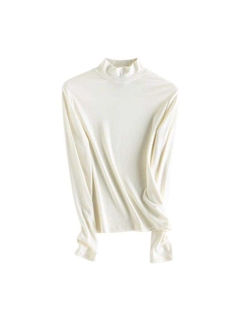 SuyaDream, Women Bottoming T Shirt, 28%Wool 37%Cotton, Long Sleeves, Solid Basic Thermal Shirt, 2025 Autumn Winter Top - Image 13