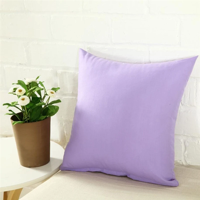 40*40cm Pillow Case Solid Color Sofa Cushion Backrest Pillowcase Family Living Room Cushion Waist Cushion Cover For Household - الصورة 5