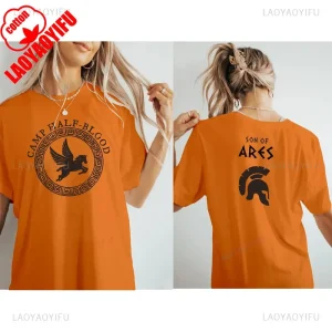 Classic Camp Half Blood Long Island Percy Jackson Son of Greek Tshirt Summer Woman Man High Quality Cotton Graphic T Shirts