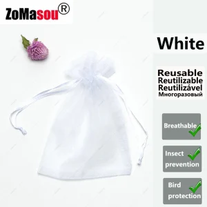 20-100PCS Vegetable Grapes Fruit Grow Bags Fruit Protection Bags Garden Anti-Bird Netting Mesh Bag Strawberry Bags Garden Tools