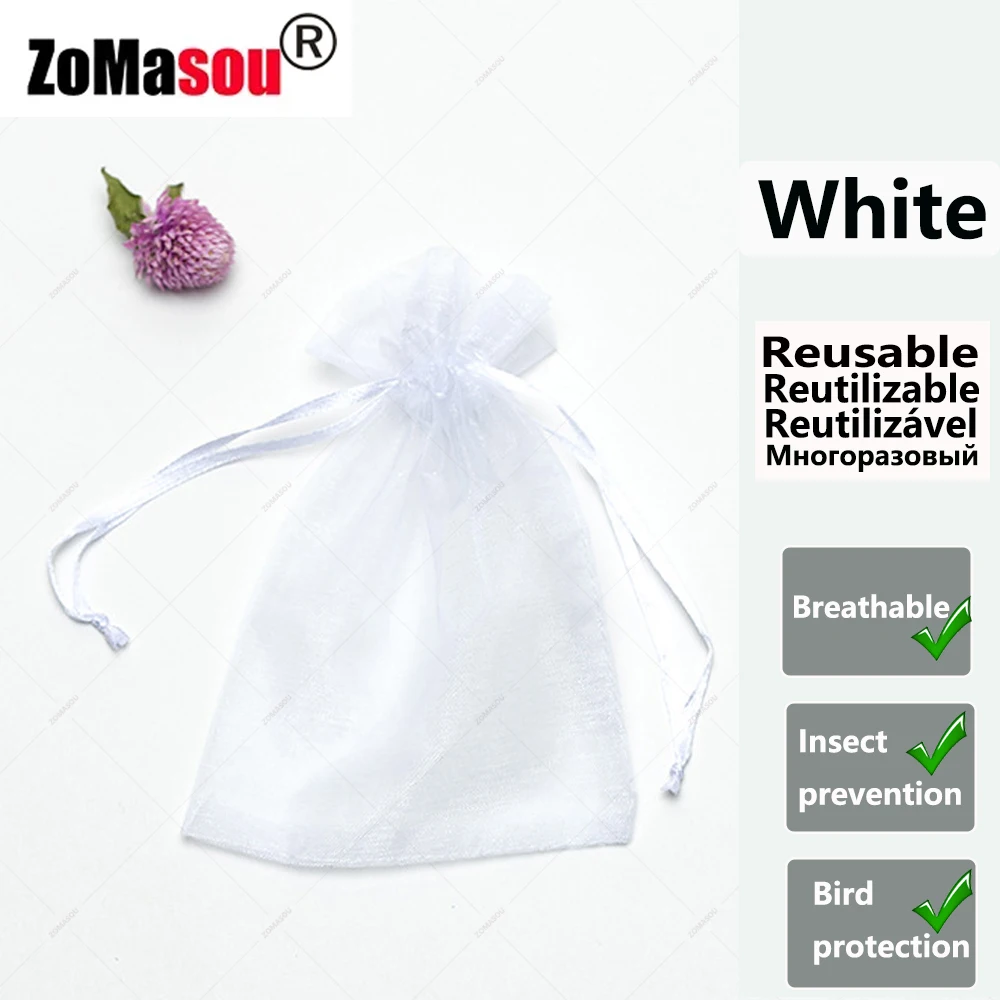 20-100PCS Vegetable Grapes Fruit Grow Bags Fruit Protection Bags Garden Anti-Bird Netting Mesh Bag Strawberry Bags Garden Tools - الصورة 9