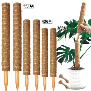38/43/53CM Plant Climbing Coir Totem Pole Safe Gardening Coconut Stick For Climbing Plants Vines And Creepers Plant Support