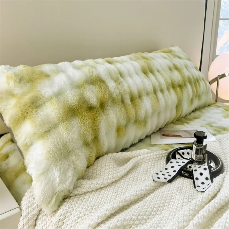 1pc Solid-color Plush Pillow Long Pillowcase, Decorative Pillowcase (without Core), Soft and Comfortable Fabric - Image 10