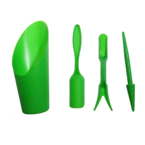 4Pcs Garden Planter Kit Sowing Shovel Spoon Succulents Seedlings Tool Bonsai Fertilizer Plastic Handle Soil Replacement Tools