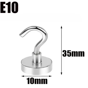 20/1PCS Metal Strong Magnetic Hook Wall-mounted Heavy-duty Magnetic Hook Key Hanger Home Kitchen Bathroom Accessories Magnet